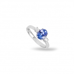 White Gold Tanzanite & Diamond Ring 1.60ct White Gold Tanzanite & Diamond Ring 1.60ct